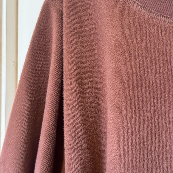AnyBody Fleece Sweatshirt 4X Mauve Dusty Rose Cozy Pullover Soft Lounge Top - Picture 3 of 7